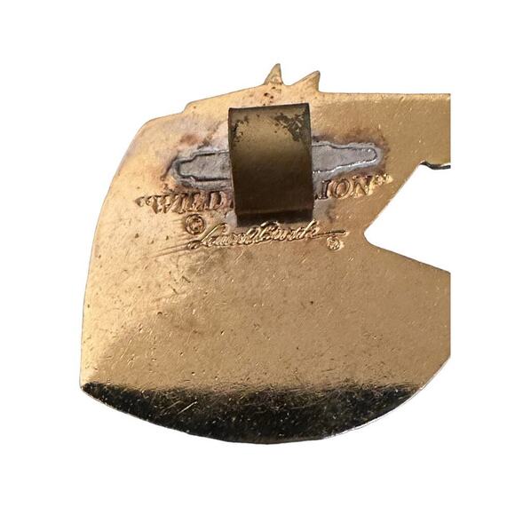 Vintage Laurel Burch Enamel Wild Stallion Horse Gold Tone pendant - Picture 3 of 3